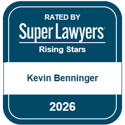 Rated by Super Lawyers® Rising Stars, Kevin Benninger, 2026